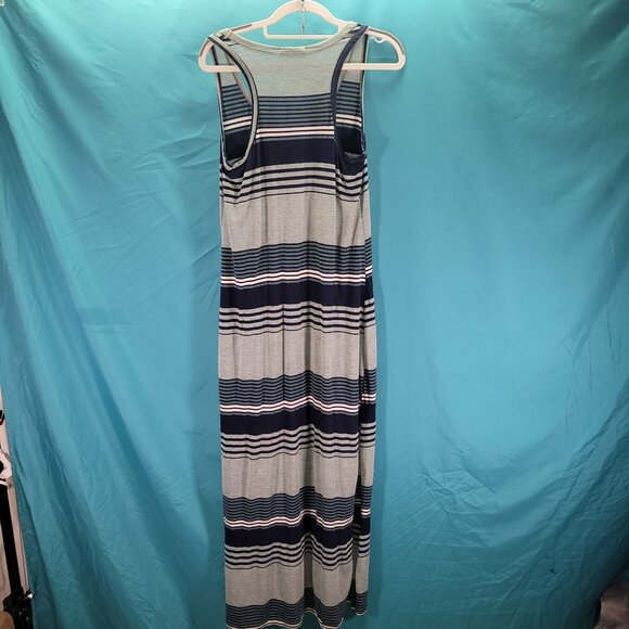 Marine Layer Womens Striped Maxi Dress Blue & Gray Size L - Picture 6 of 8